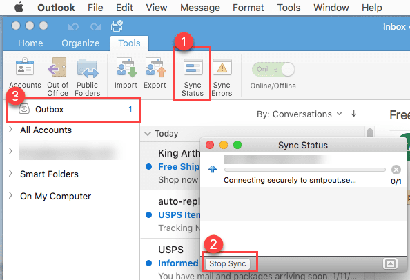 cant send outlook for mac due to file size stuck